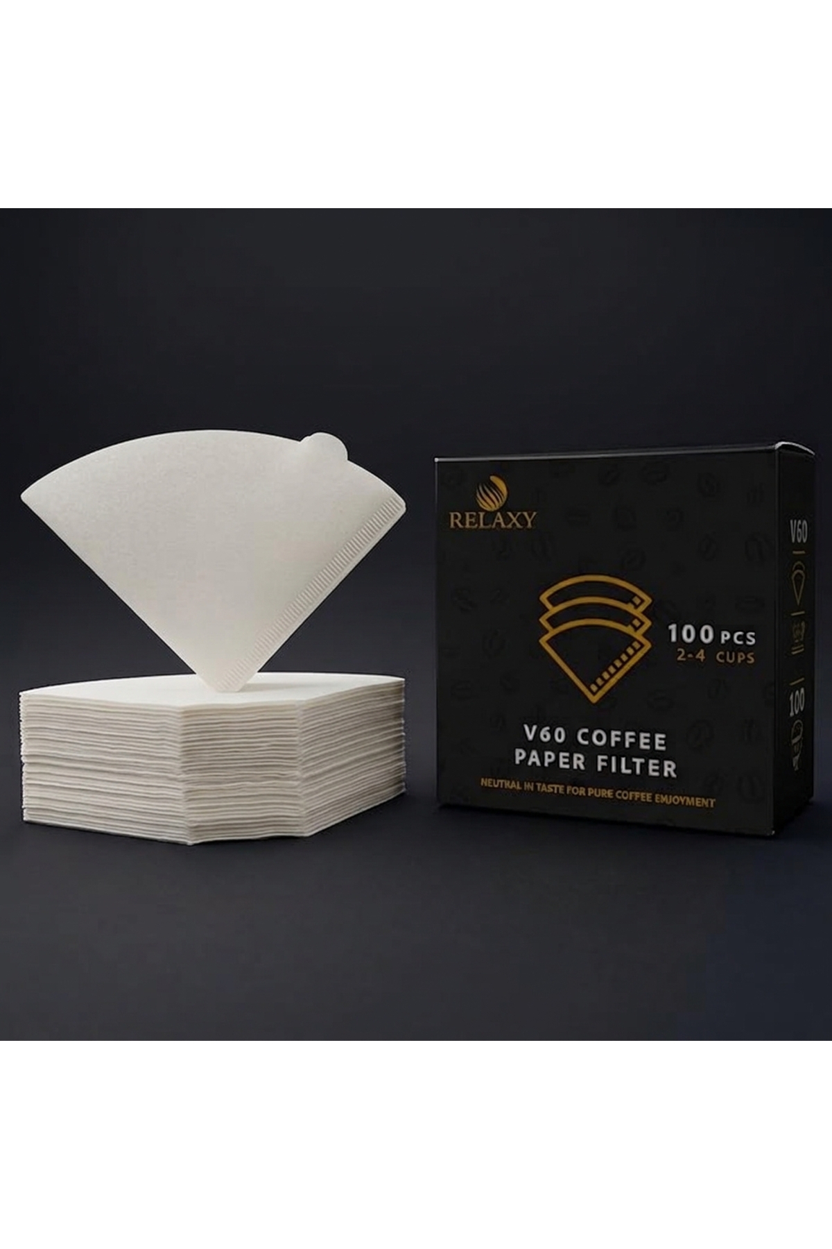 مرشحات قهوة V60، مرشحات ورقية للاستخدام مرة واحدة، مقاس 02، تناسب قطارة القهوة الصب من 2 إلى 4 أكواب