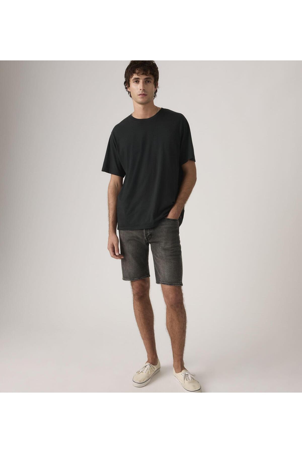 شلوارک جین مردانه خاکستری اورجینال Levis 501، کد 36512-0278 لیوایز شلوارک برمودا Levi's