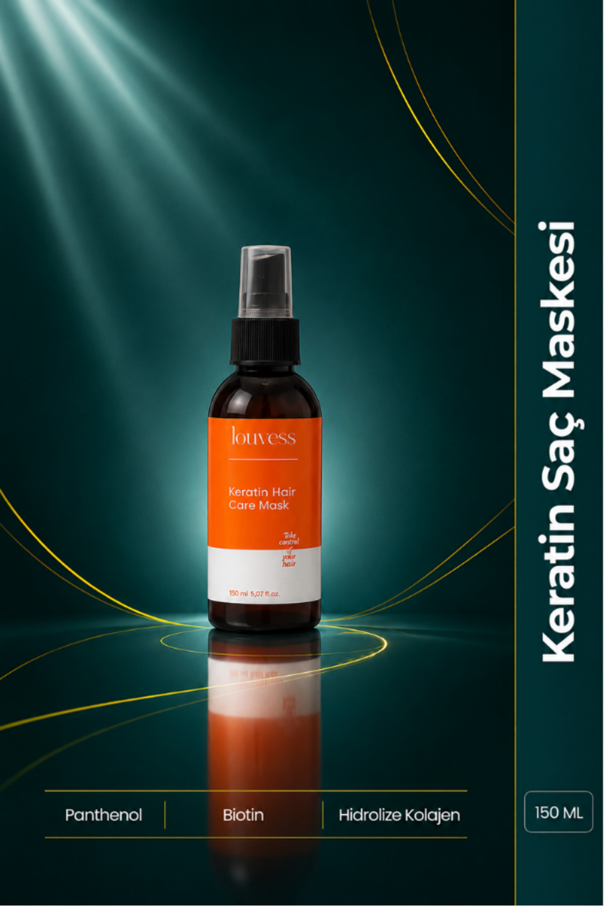 Louvess Keratin Saç Bakım Maskesi (Argan Yağı - Shea Butter - Kafein - 150 ML) — KRTSBM1