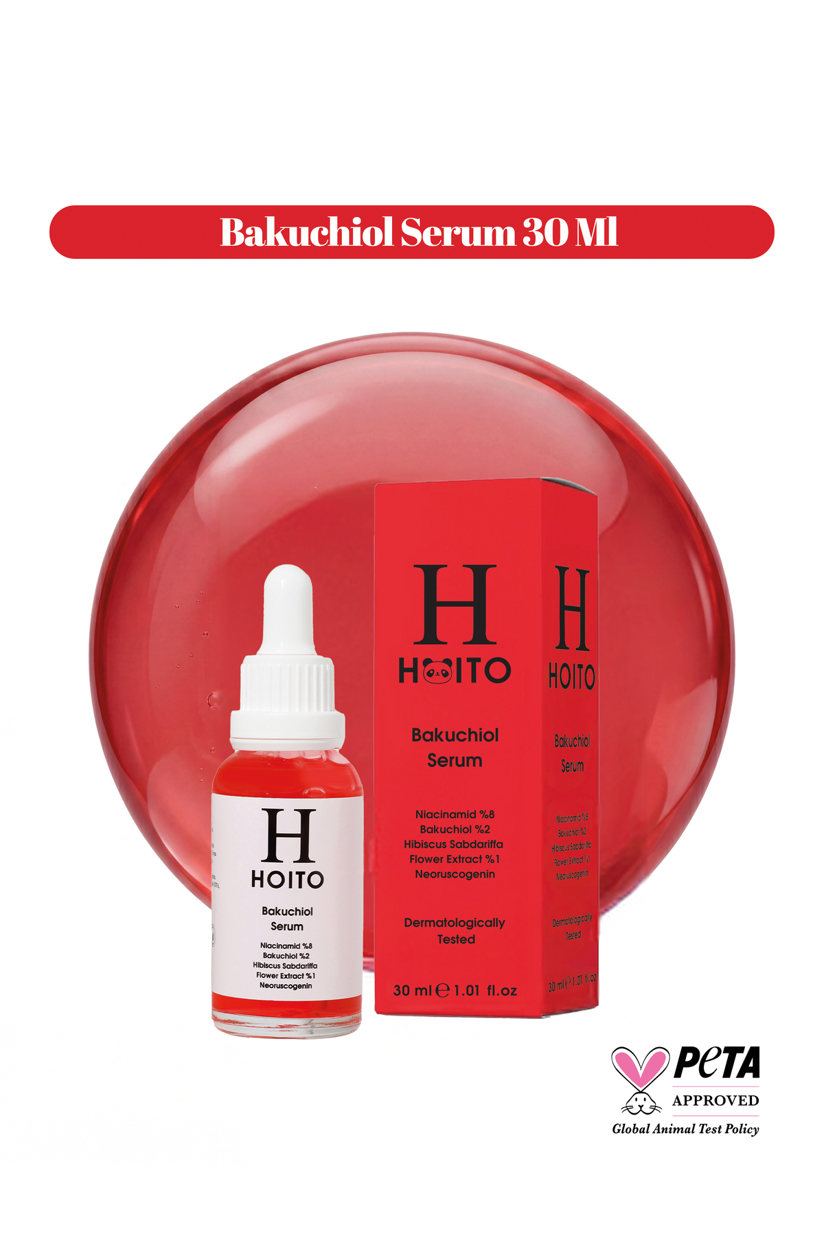 Hoito Bakuchiol Serum (30 ml) - Yaşlanma Karşıtı & Yenileyici Retinol Alternatifi — H10025
