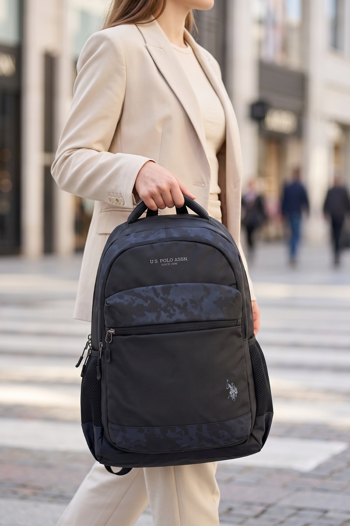 U.S. POLO ASSN. 24487 Business Sırt Çantası Laptop Bölmeli SİYAH görsel 3