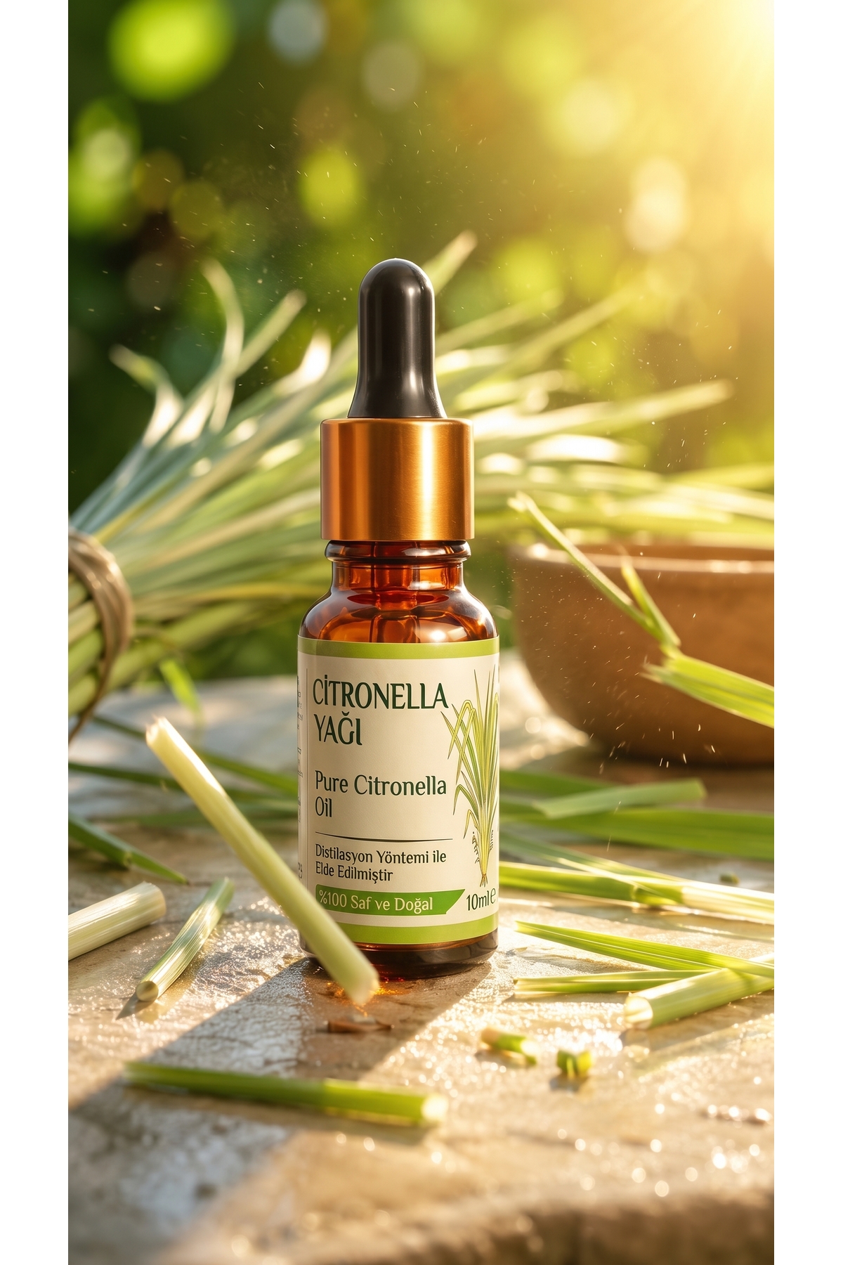 Citronella Uçucu Yağı 10 ml / Limon Çimeni / %100 Saf Ve Doğal / Sitronella Oil — A1-Citronella-yag-10 — تصویر 7 از 8
