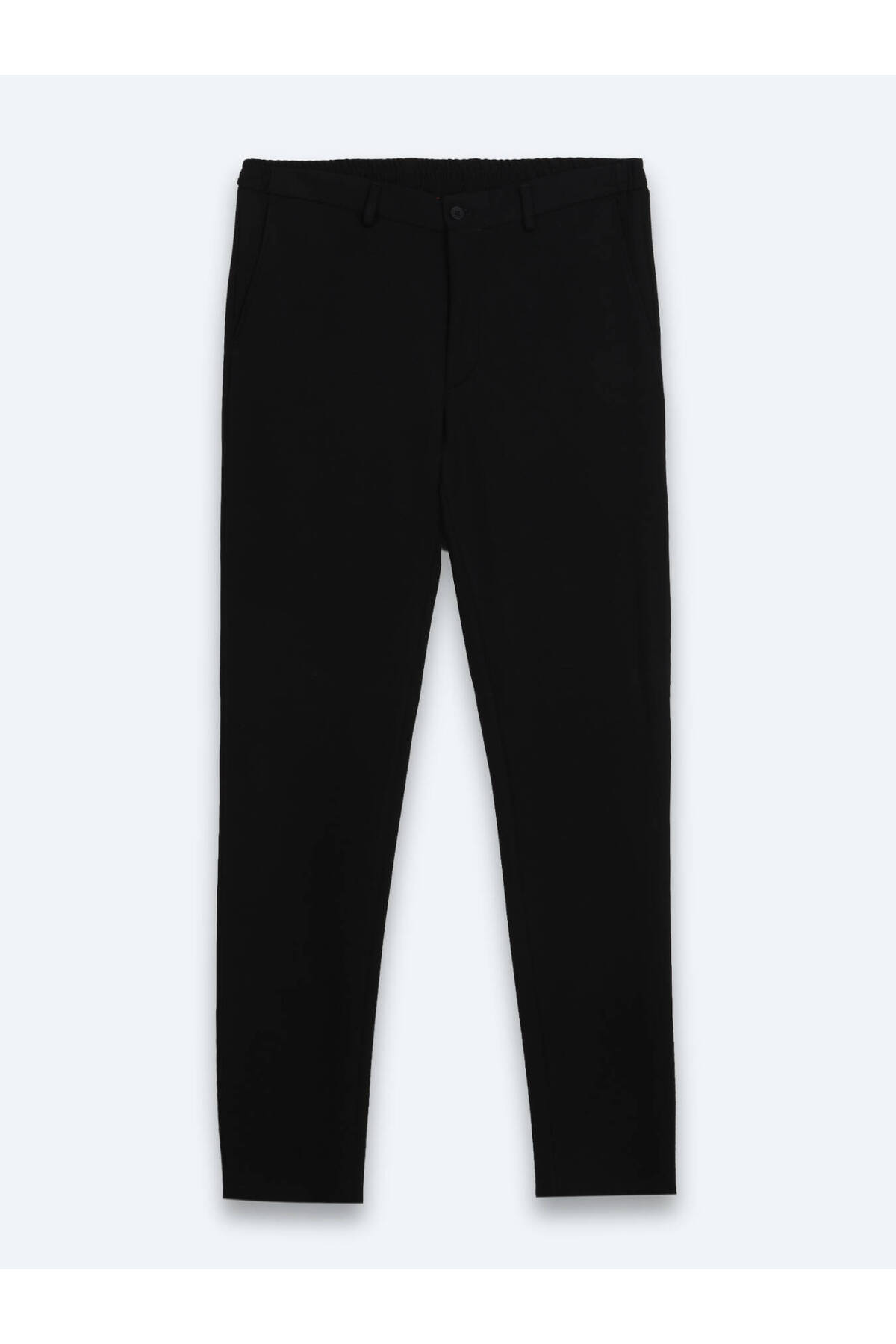 Kip Siyah Çizgili Modern Fit Örme Takım Elbise görsel 7