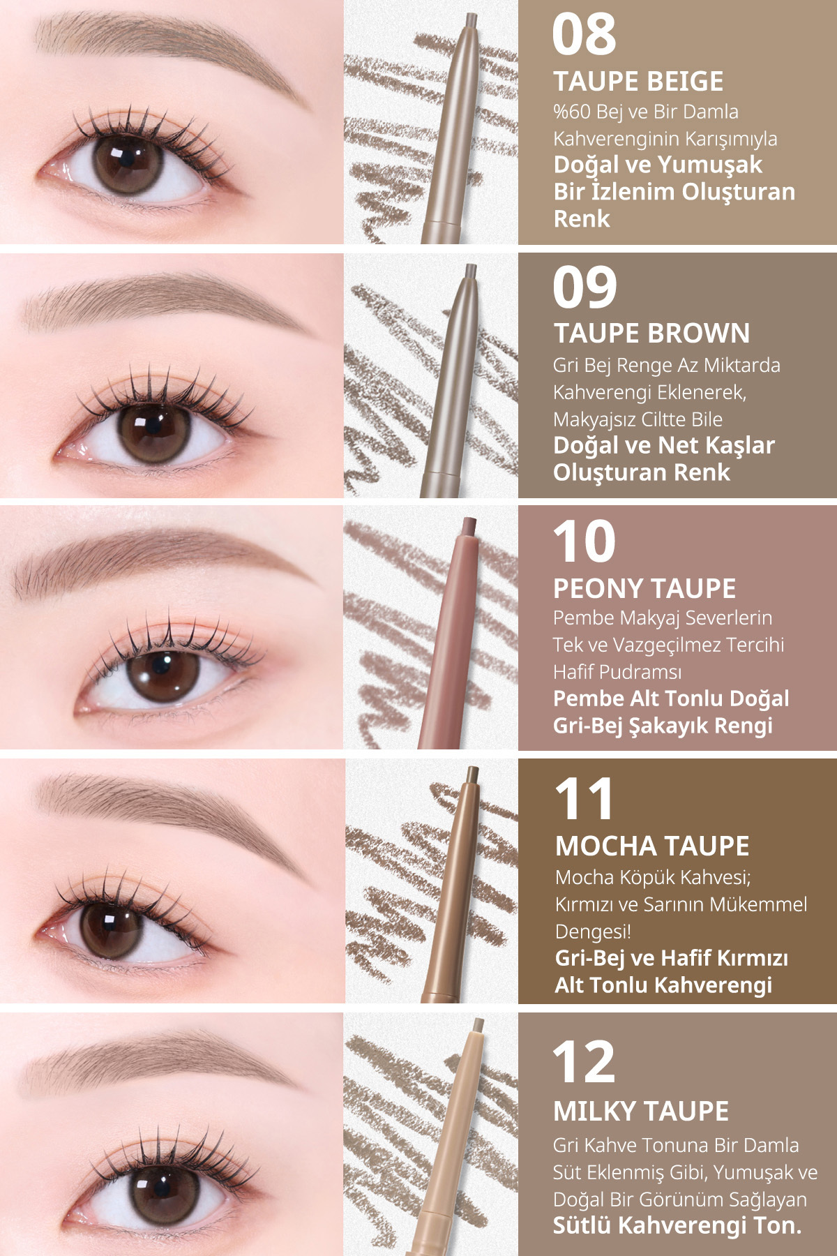 Ultra İnce Uçlu, Doğal Görünüm Veren Kaş Kalemi PERIPERA Speedy Skinny Brow (3 Natural Brown) — قهوه‌ای 6342 — تصویر 5 از 9