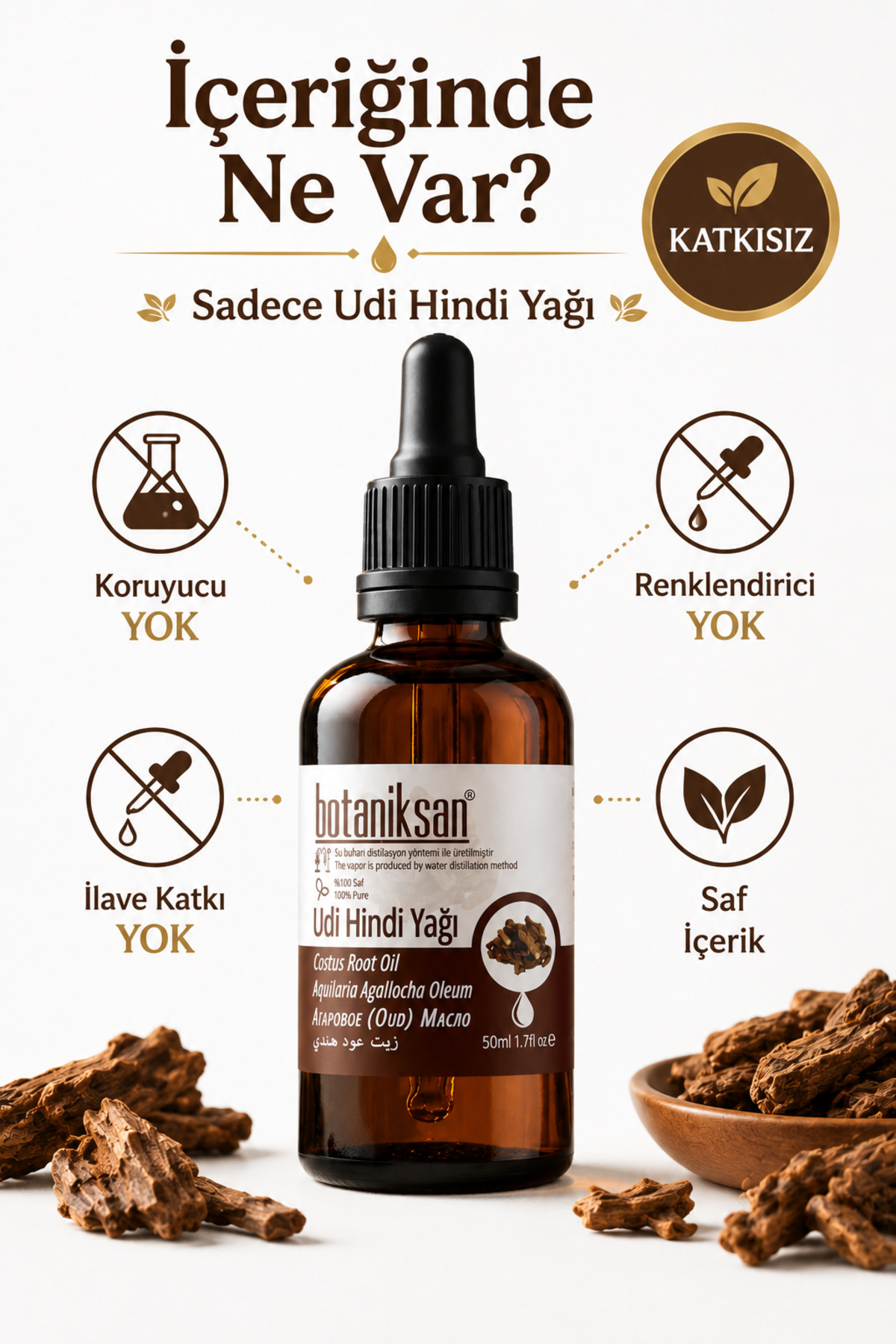 Udi Hindi Yağı 50ml (kusti Bahri) Distilasyon, Saf, Doğal, Katkısız — UDİ HİNDİ YAĞI 50 ML — تصویر 4 از 8