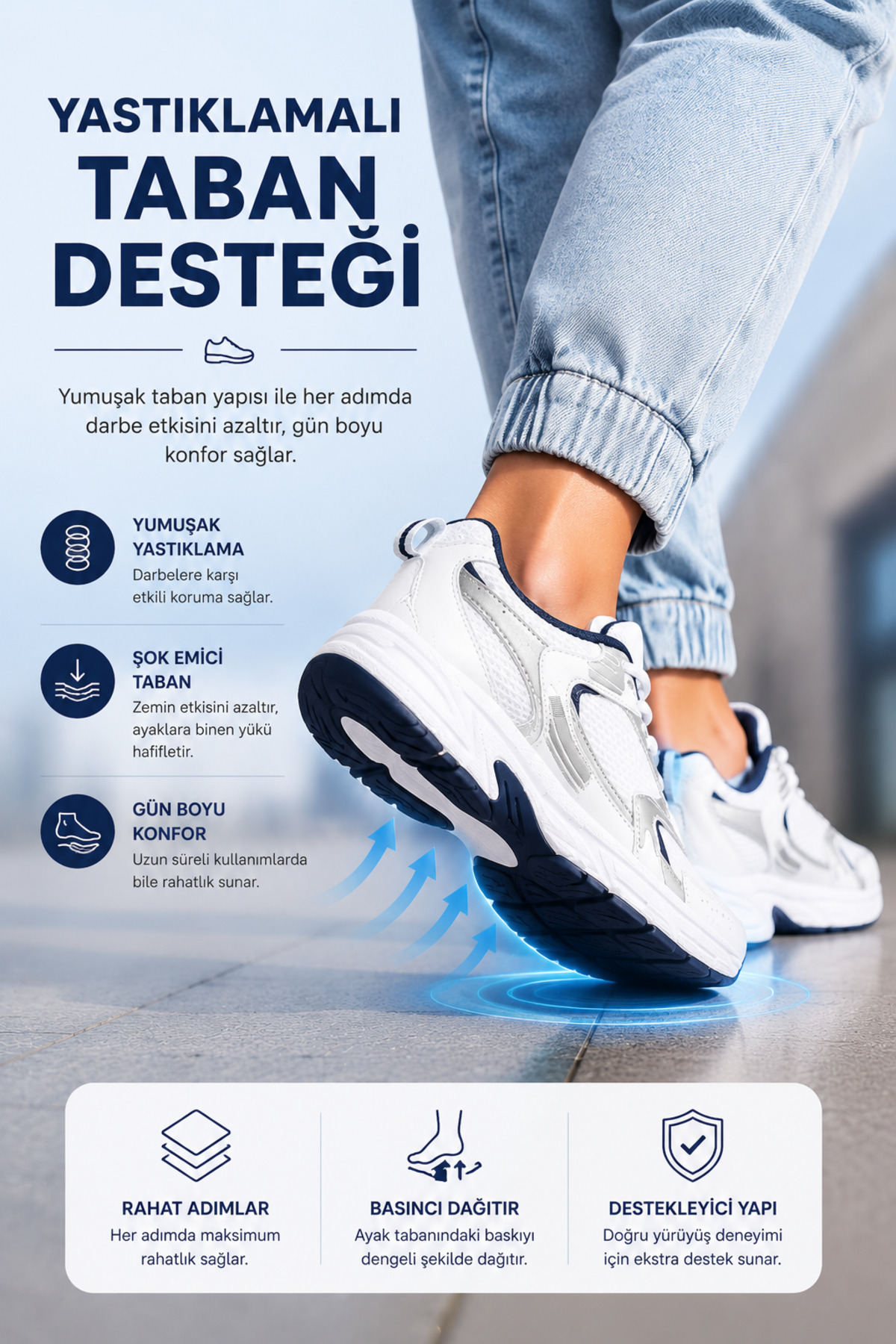 ayakkabıhavuzu 530 Beyaz Lacivert Spor Ayakkabı görsel 4