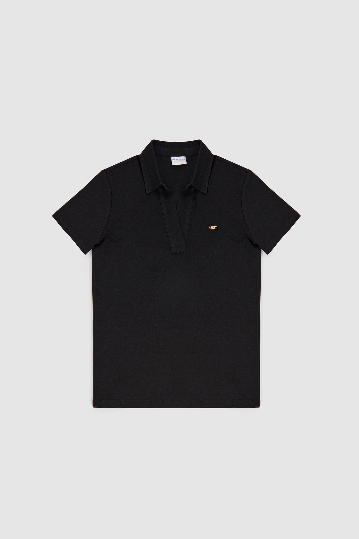 U.S. Polo Assn. Kadın Siyah Basic Tişört 50323447-VR046 görsel 7