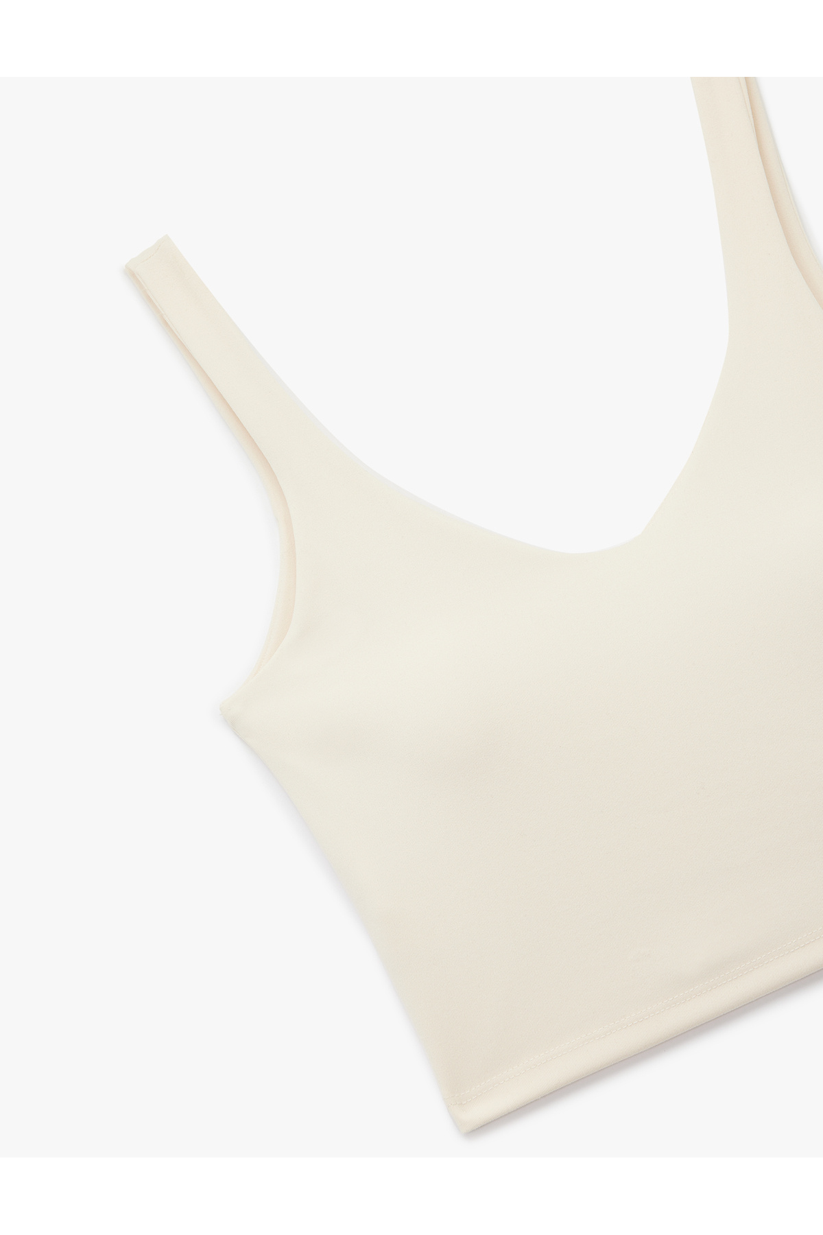 Koton Kolsuz V Yaka Kaplı Slim Fit Sporcu Sütyeni görsel 6