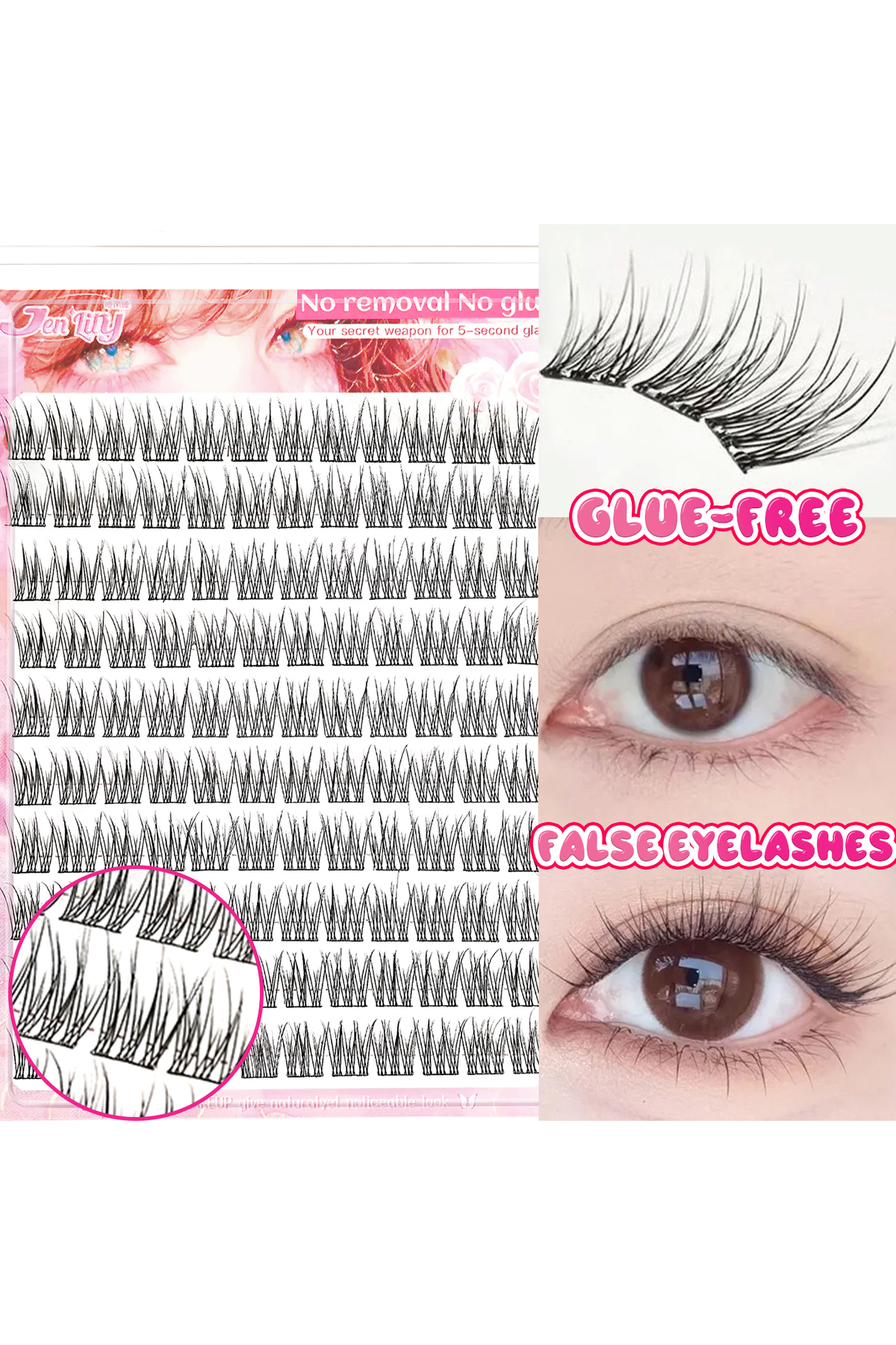 Choice No need for glue Daily Lash Win: Korean-Style False Lash Extension Kit...