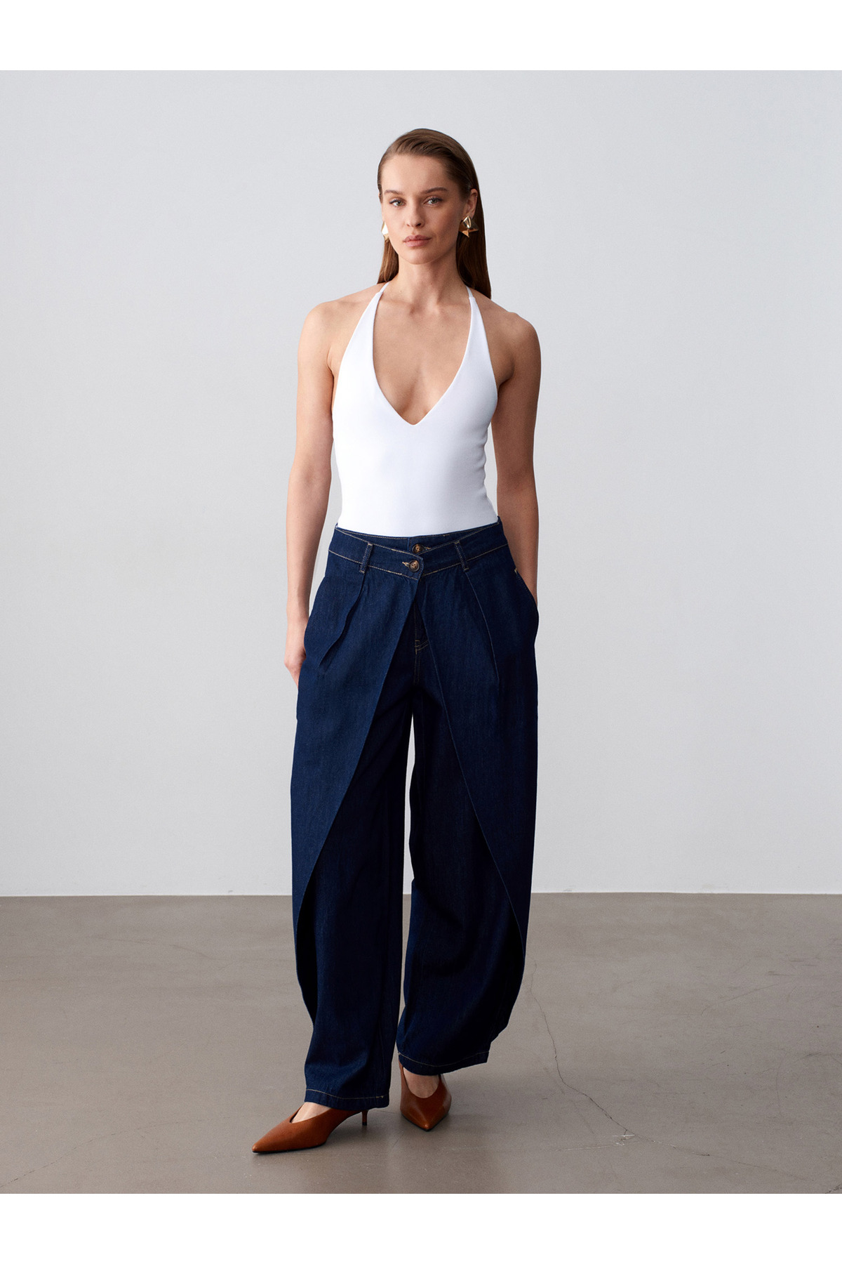 CLANE PILE FLARE TANK TOPS navy サイズ2 新品 CLANE - パイル フレアショートトップス - PILE FLARE TANK TOPS