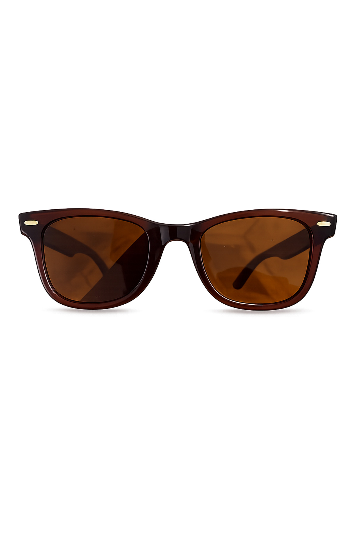Kahverengi Wayfarer Güneş Gözlüğü UV400 Korumalı Unisex Retro Model