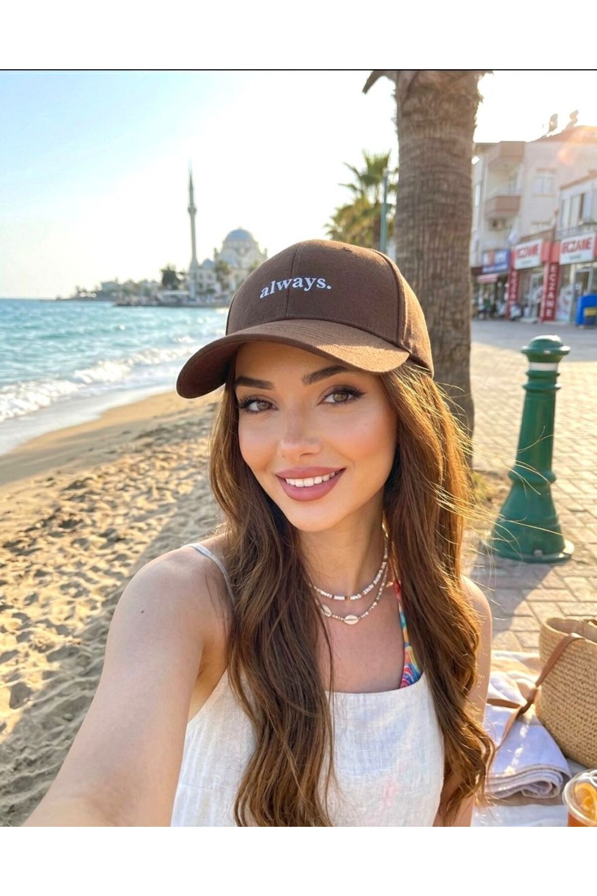 sf collection Unisex Always Yazı Baskılı Spor Şapka, Ayarlanabilir Pamuklu Cap Günlük Kombin Şapkası görsel 4