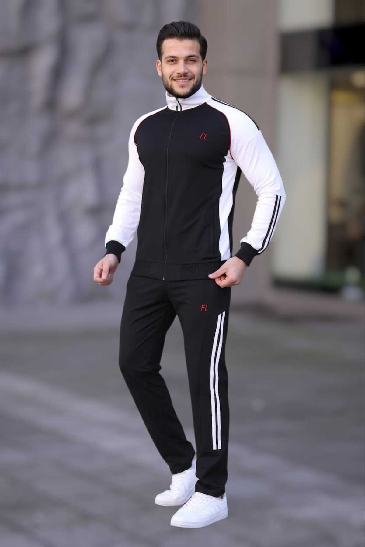 ست لباس غواصی لولهدار مردانه فصل جدید، سفید — سفید B5750