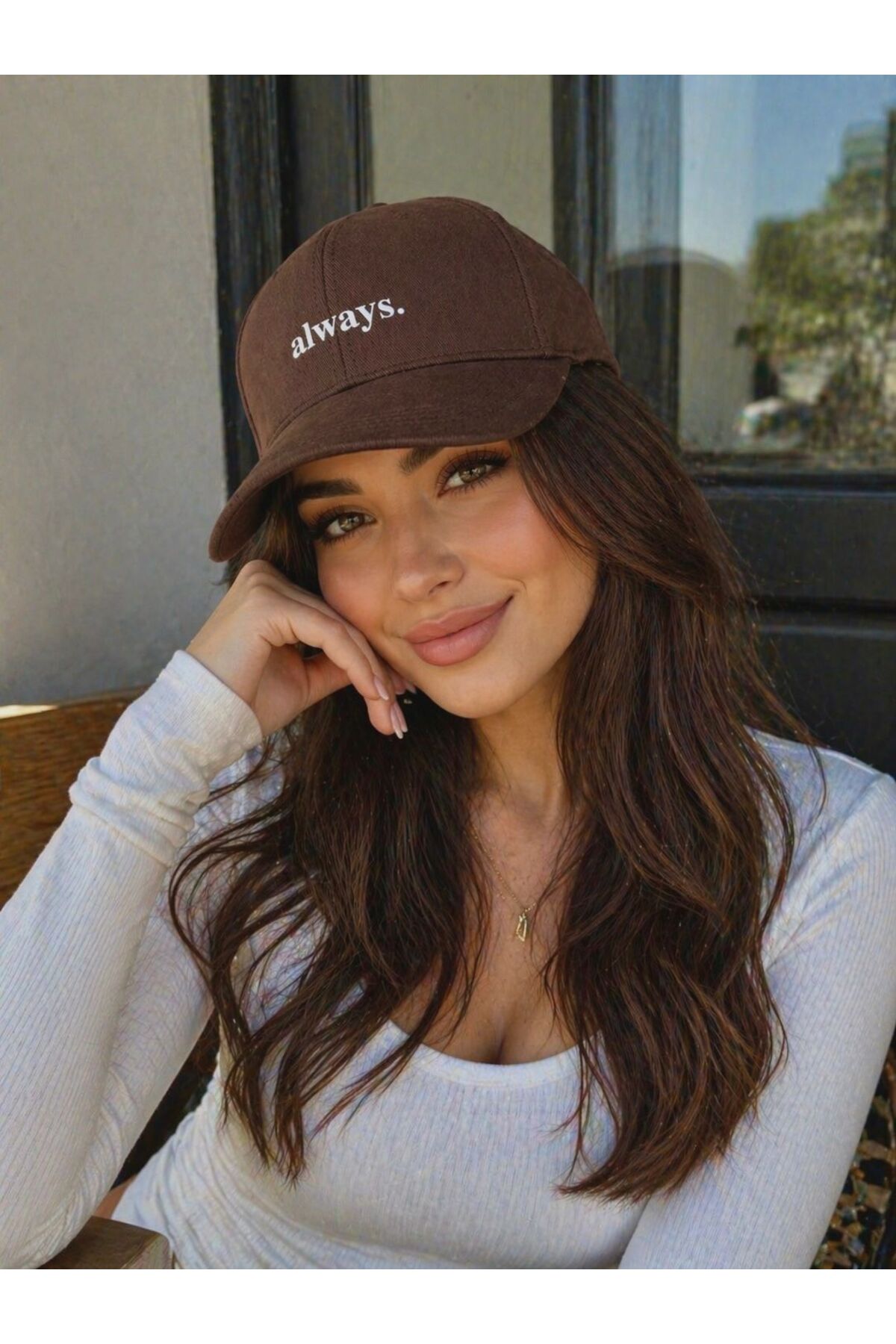 sf collection Unisex Always Yazı Baskılı Spor Şapka, Ayarlanabilir Pamuklu Cap Günlük Kombin Şapkası görsel 2