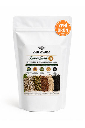 ARI AGRO SuperSeed 5 5’li Süper Tohum Karışımı 500g | Protein & Omega Kaynağı...