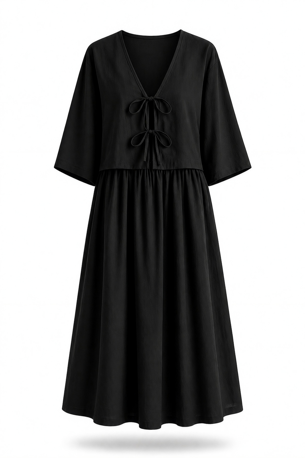 Kimono Skirt Summer Stylish Black 2pcs Set