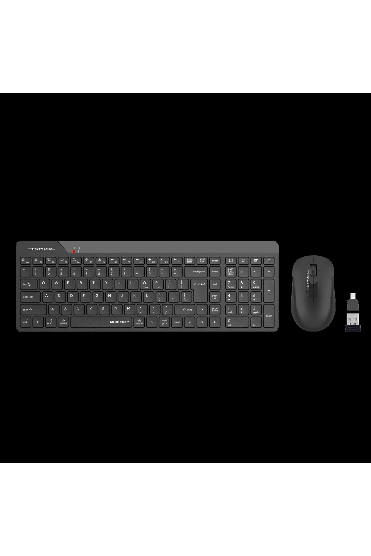 A4 Tech FG2300 Q SILENT 2.4 GHZ AİR2 SİYAH KLAVYE+MOUSE - Fiyatı
