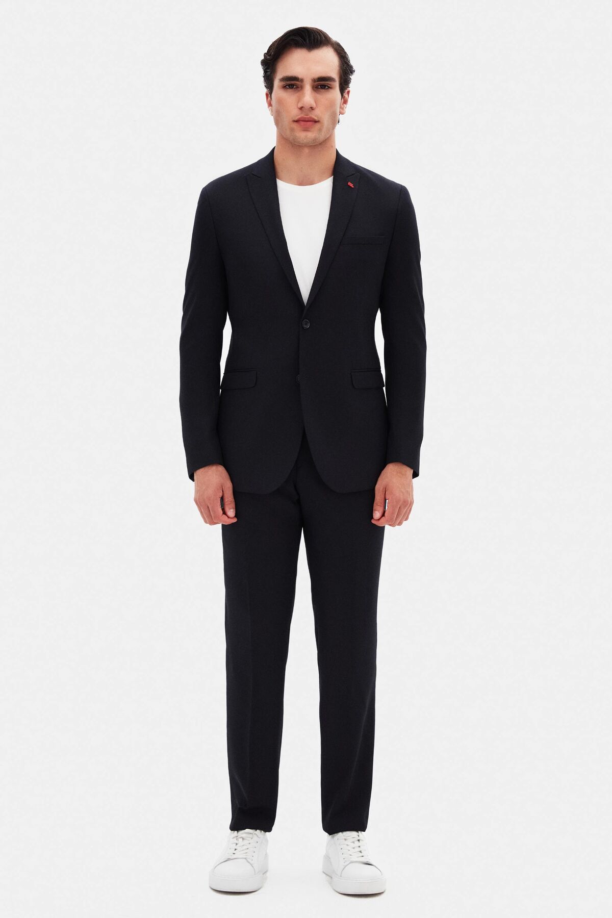 Twn Slim Fit Lacivert Armürlü Takim Elbise görsel 2
