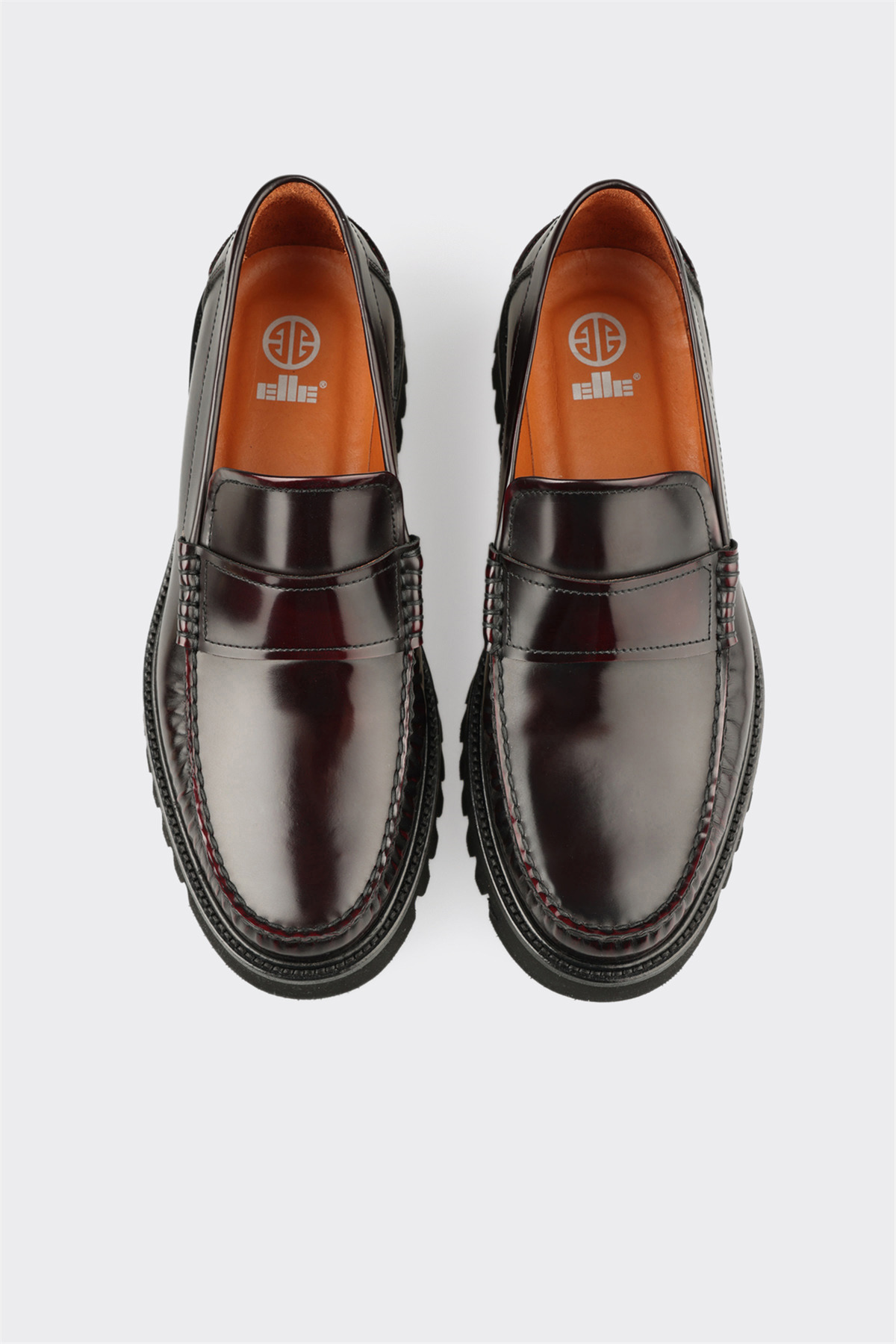 Elle Shoes Bordo Deri Erkek Günlük Ayakkabı görsel 4