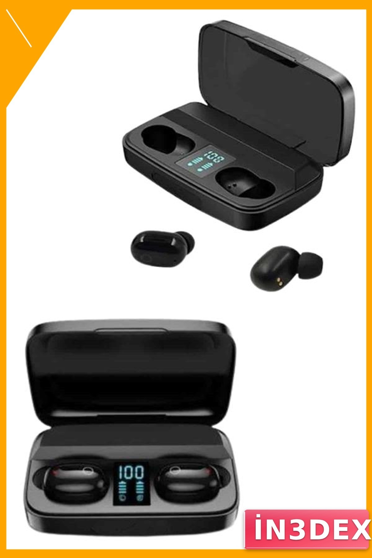 Kablosuz TWS Bluetooth 5.0 Kulaklık Dijital Göstergeli Çağrı Cevaplama