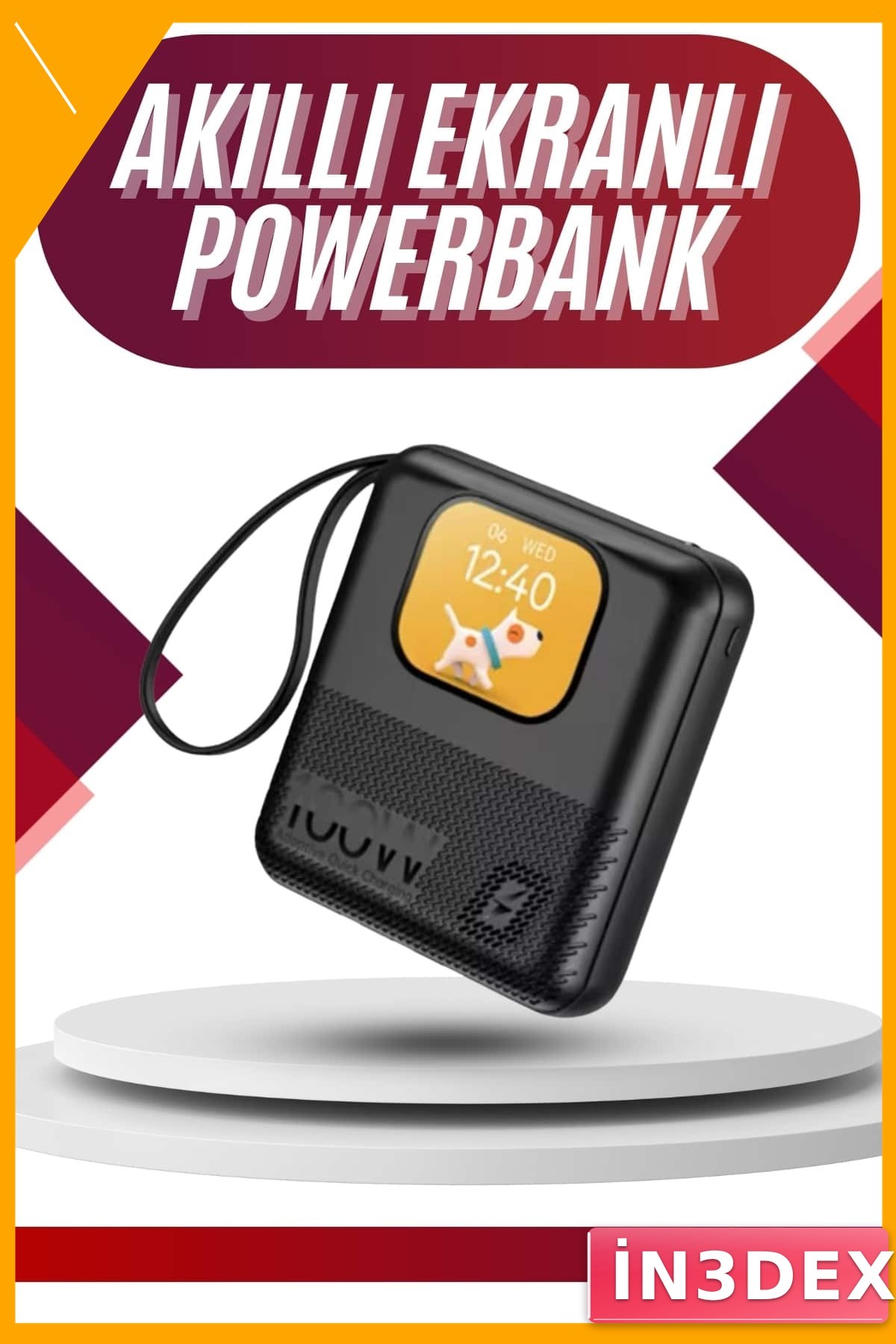 Taşınabilir Powerbank 10.000 MAH 4 Çıkışlı Dijital Göstergeli