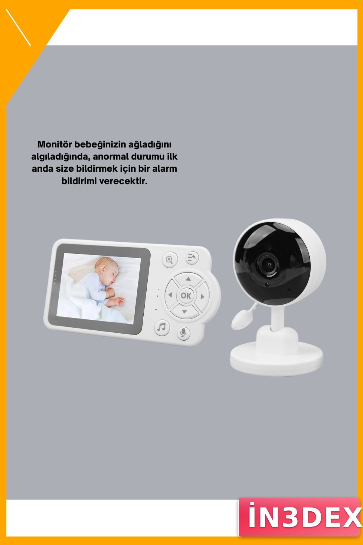 Bebek Monitörü 2.8 İnç Ekran Gece Görüş Sesli İletişim