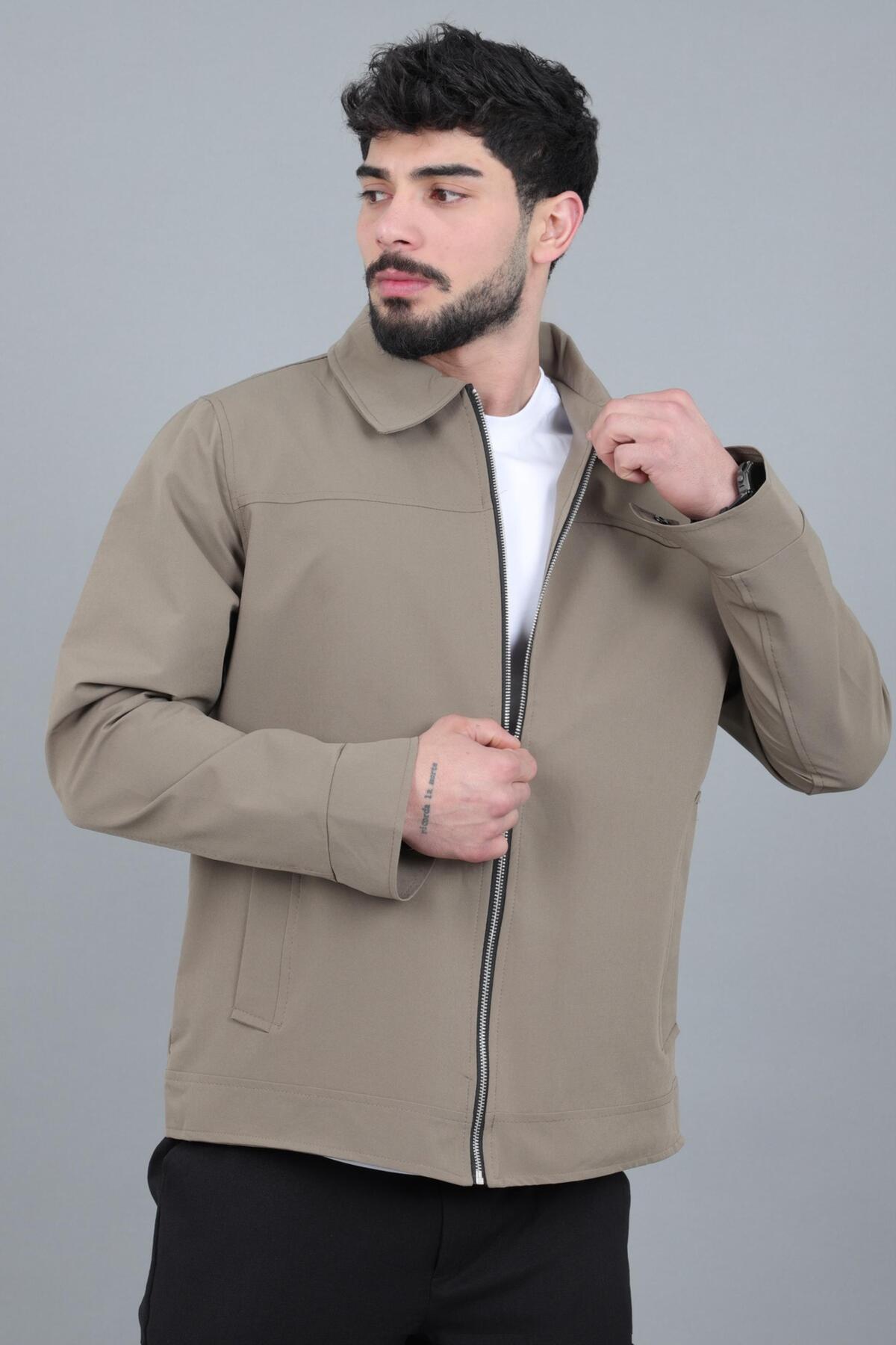 ژاکت فصلی زیپ دار یقه PLDP 3033_60390 — رنگارنگ — تصویر 3 از 6