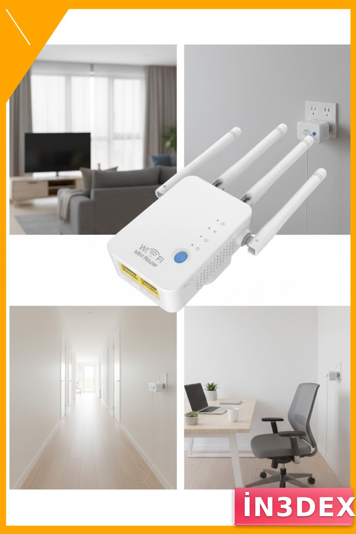 Çift Bant WiFi Güçlendirici 300Mbps 2.4G 5G Kapsama Genişletici