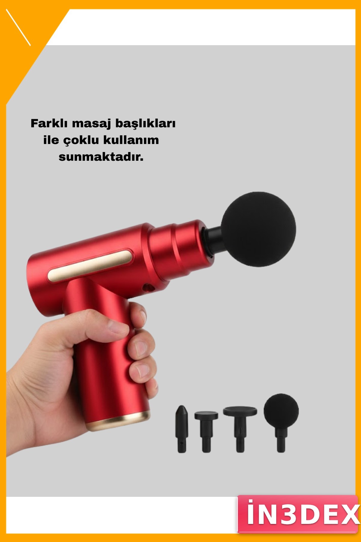 Taşınabilir Şarjlı Masaj Tabancası 6 Hız Ayarlı Sessiz Motor