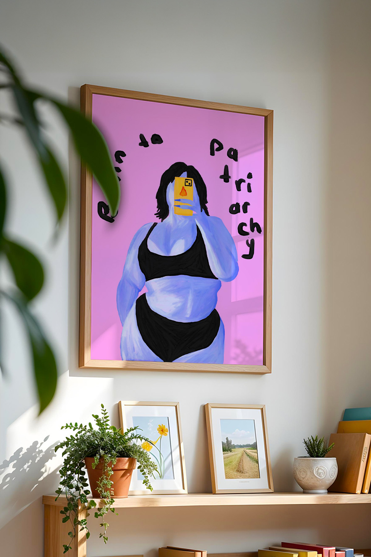 Feminist Kadın Poster Beden Pozitif Modern Portre Duvar Dekoru Çerçevesiz