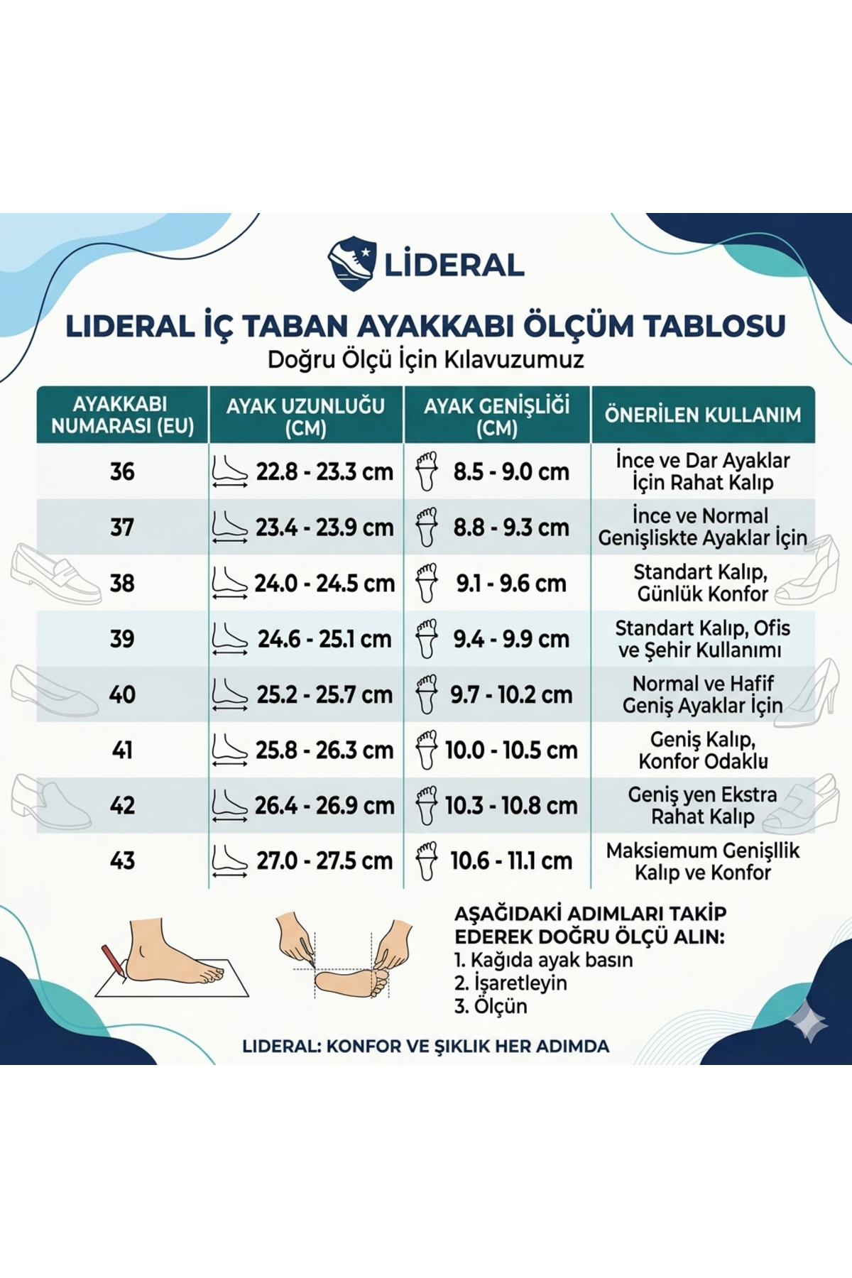 Lideral Ortopedik Yumuşak Tabanlı Hafif Dolgu Topuk Ayakkabı görsel 7