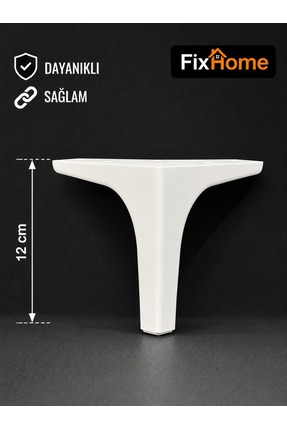 NILAKS 12 CM AYAK - CAN AYAK - BEYAZ - 4 ADET - MOBİLYA BAZA KOLTUK AYAĞI