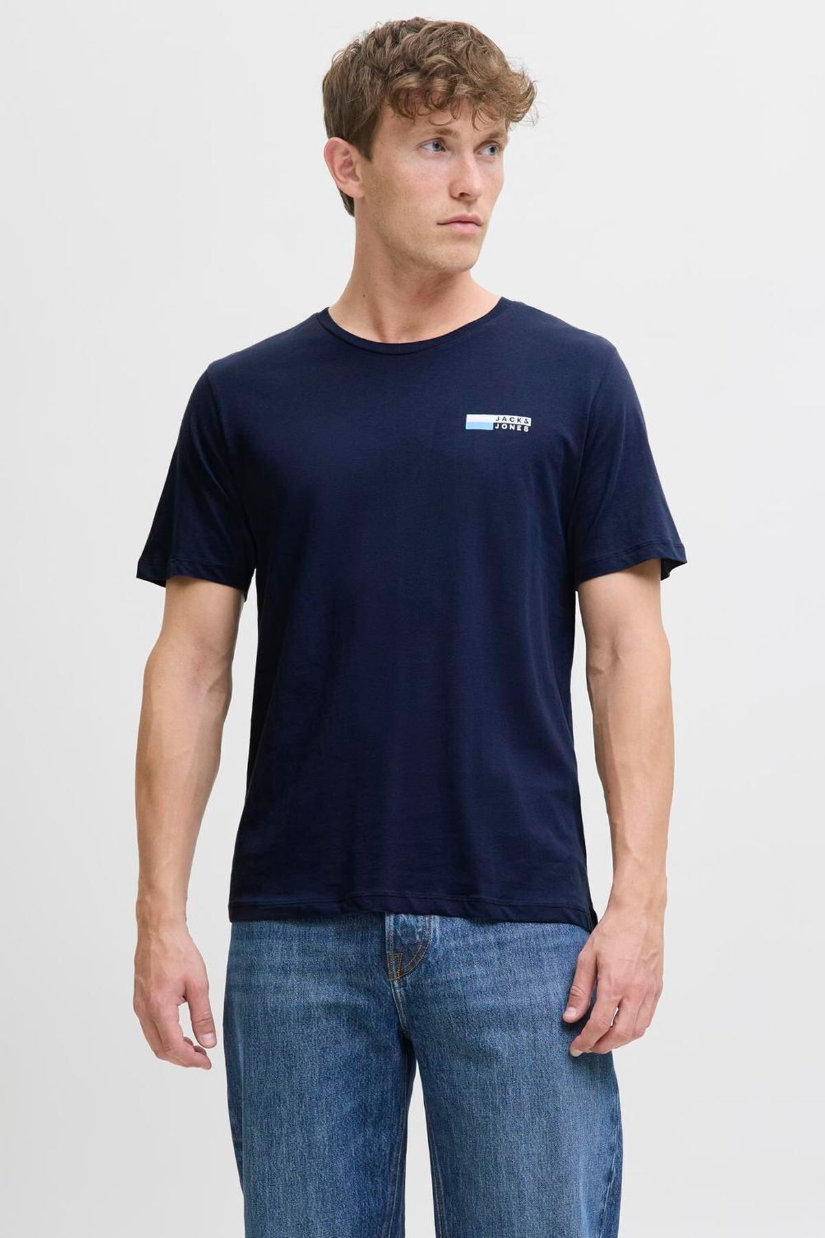 تی‌شرت یقه گرد طرح لوگودار مردانه - Corp جک اند جونز تی شرت Jack & Jones