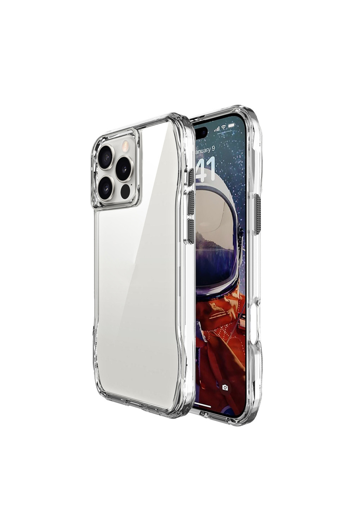 iPhone 16 Pro Max Kılıf Airbagli Şeffaf HNZM İncek Kapak - Şeffaf
