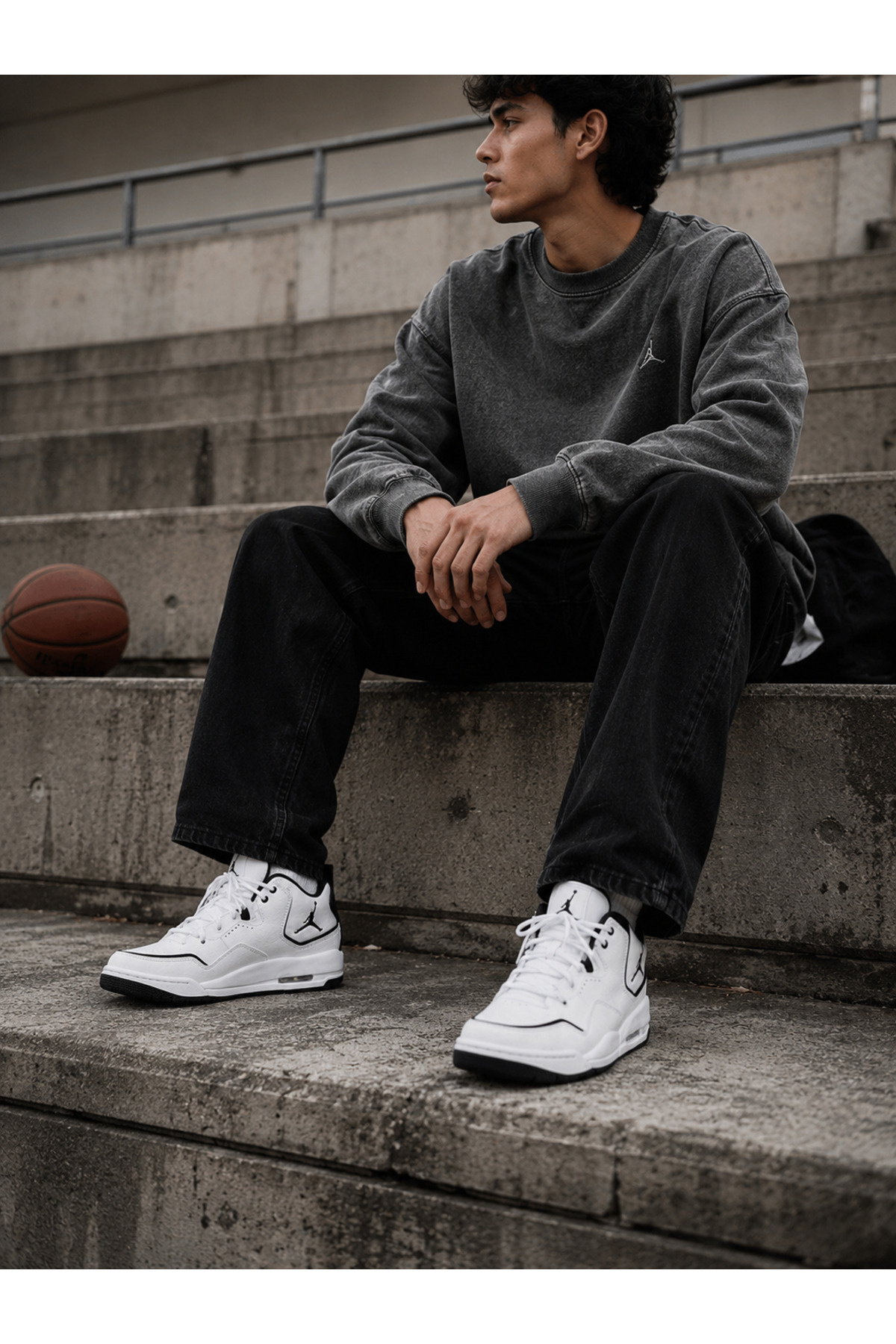 Nike Air Jordan Courtside 23 Erkek Deri Beyaz Sneaker Günlük Spor