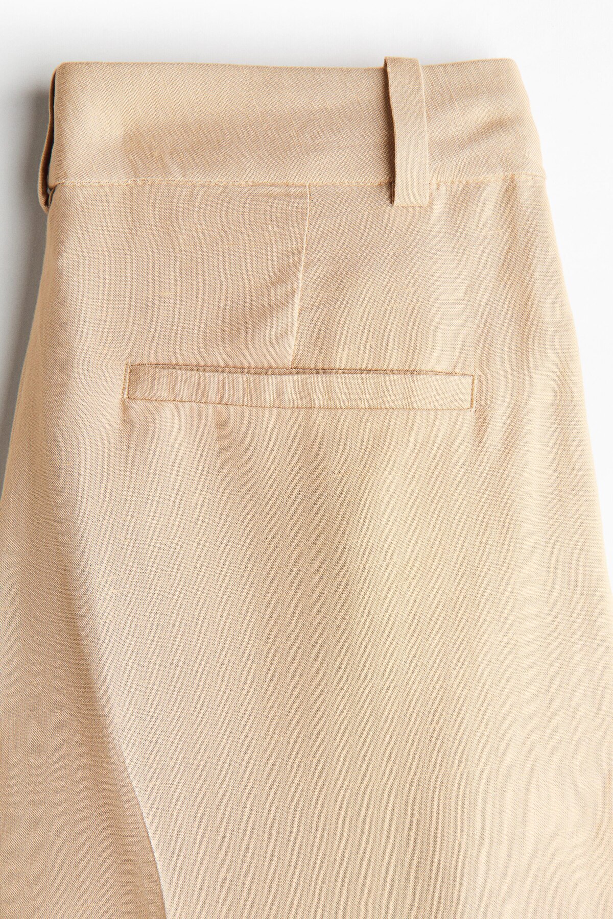 H&M Keten Karışımlı Geniş Culotte Pantolon görsel 5