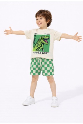 Patriko ERKEK ÇOCUK YENİ SEZON DİNAZOR BASKILI T-SHIRT ŞORT ALT ÜST TAKIM 3-1...