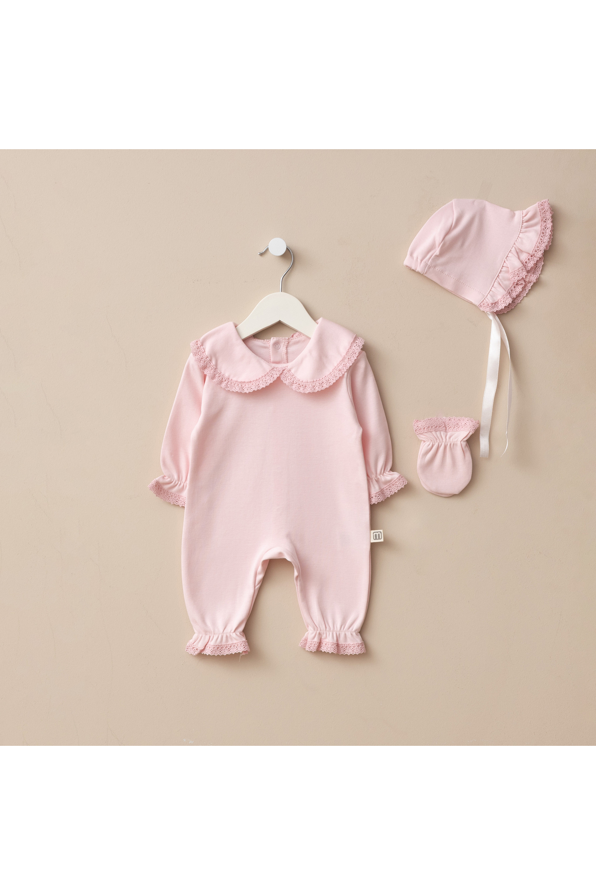 Minimus Newborn Baby Girl Cotton Jumpsuit Hospital Release Special Day Set Mevlüt Babyshower Wedding Engagement Gift