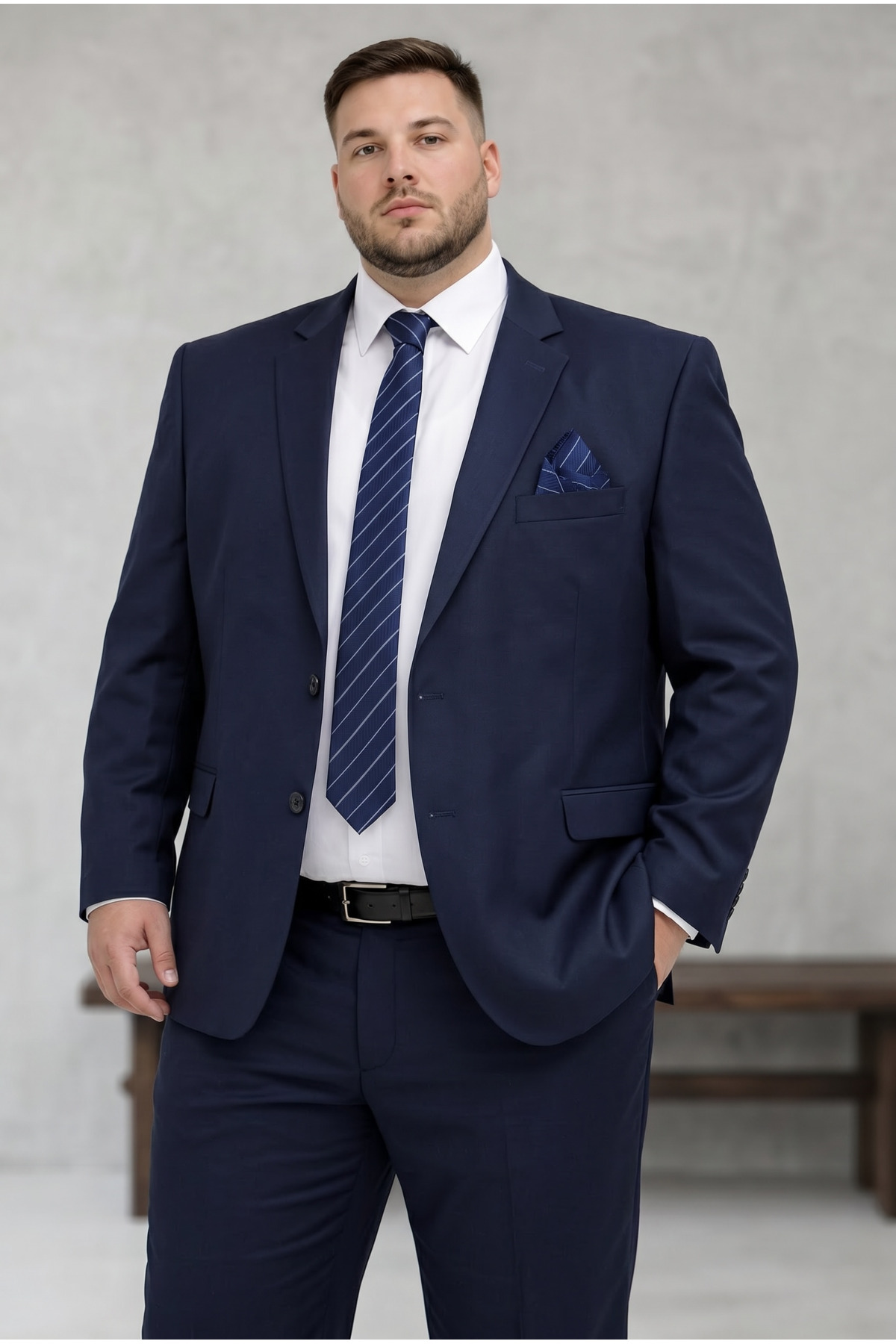 AtlasGiyim Erkek Klasik Kesim Battal 4 Drop Takım Elbise