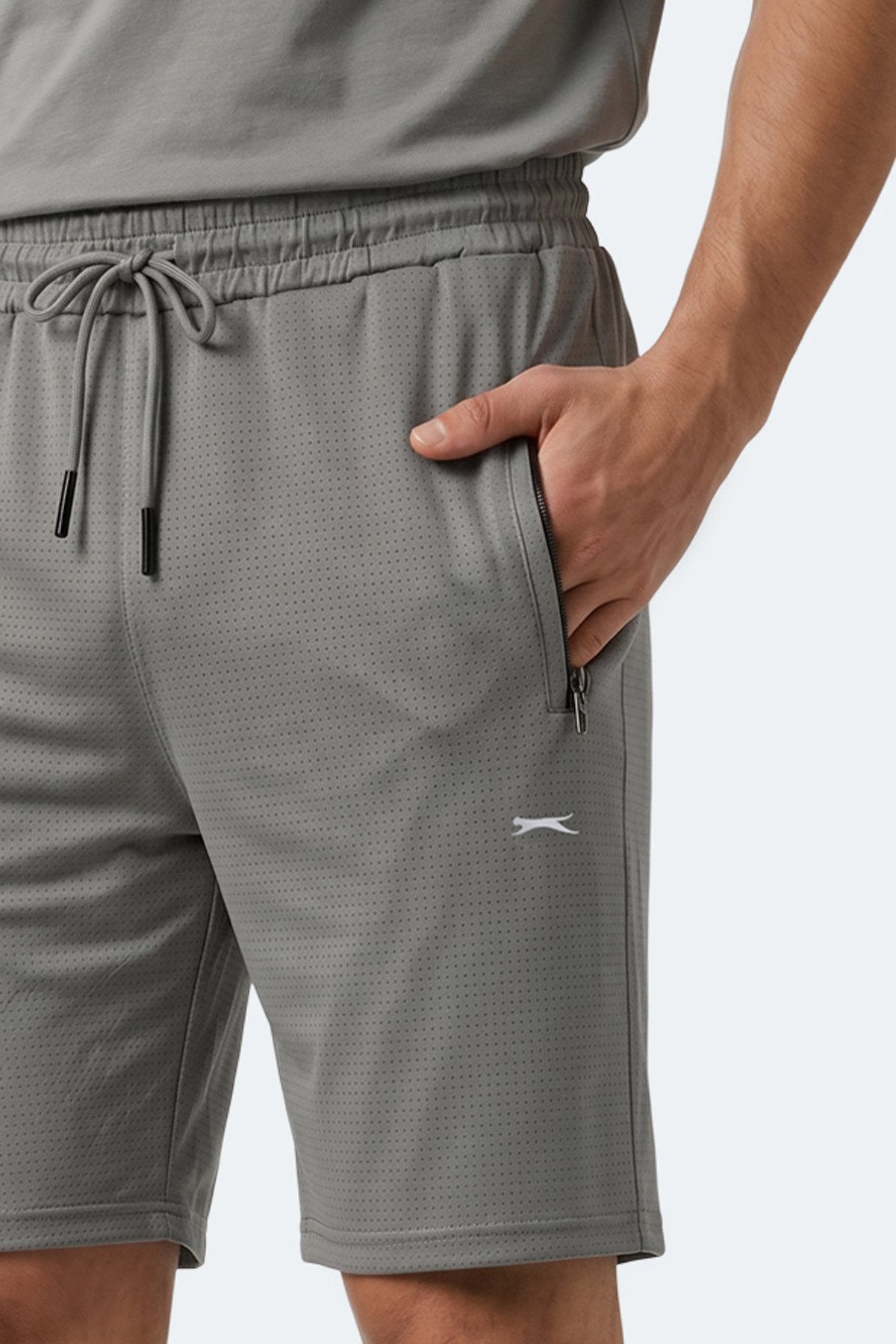 Slazenger HYPERBOLT I Erkek Cepli Fıtness Koyu Gri Şort görsel 4