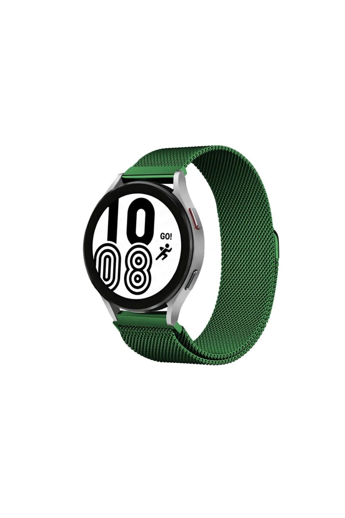 Samsung Galaxy Watch 4 Metal Mıknatıslı Kordon - Haki Yeşil