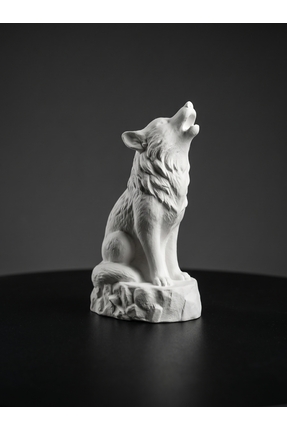 CANSEB Elegance Uluyan Bozkurt Heykeli - 11 CM - Wolf - Dekoratif Obje - Bozk...