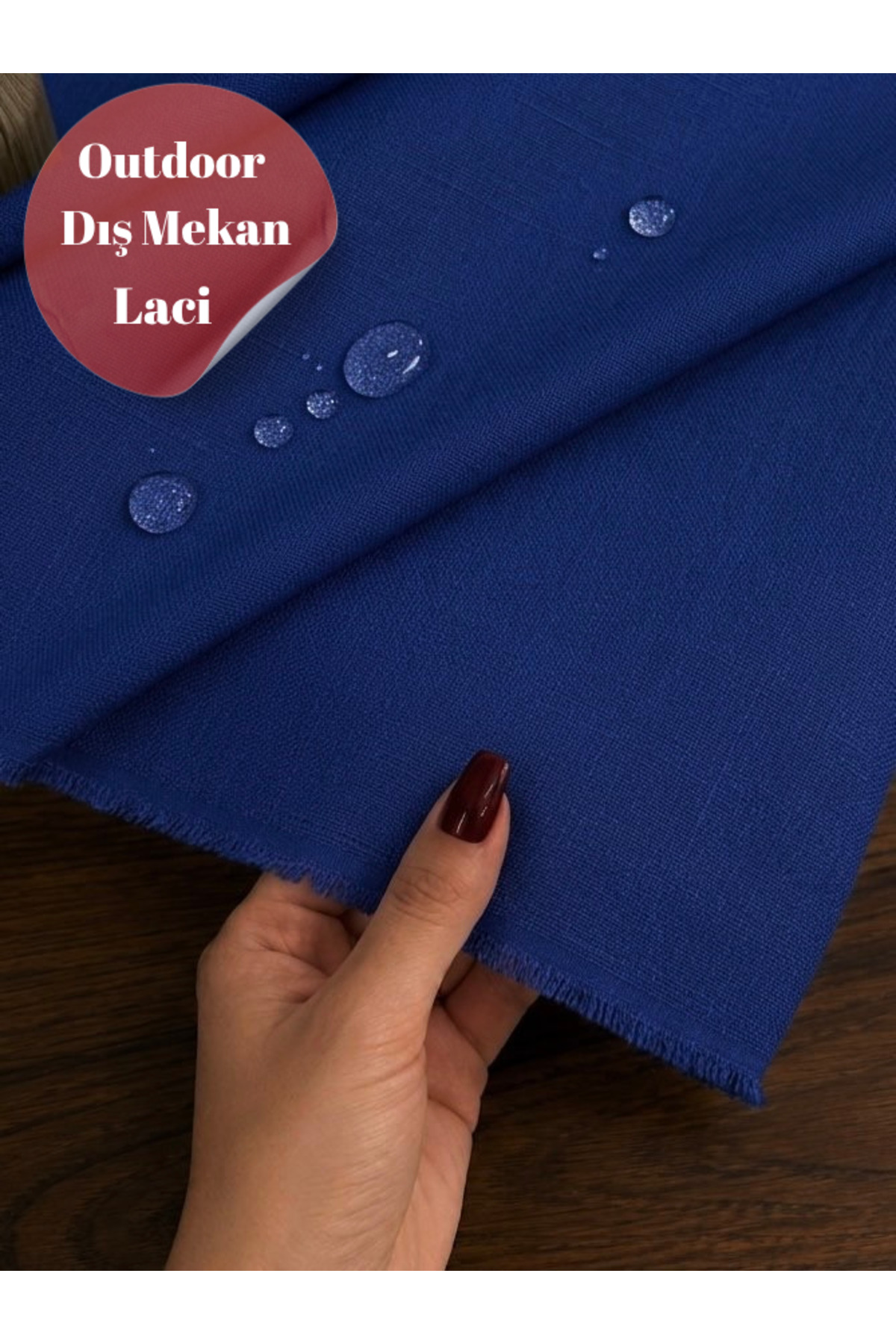 (NAVY BLUE) Water Repellent Fabric Outdoor Garden And Balcony Furniture Cushion Fabric Stainproof Carefree Fabric Outdoor
