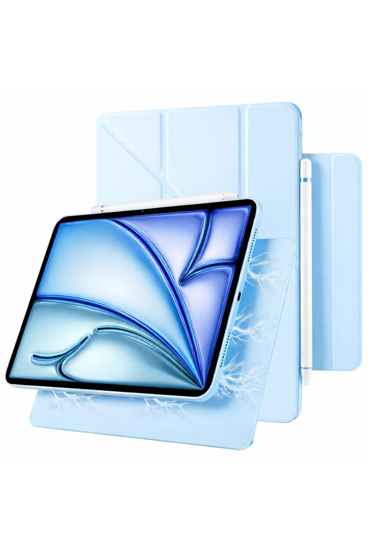 Samsung Galaxy Tab S10 Fe Plus 13.1 inch Compatible Case Lock Holder Smart Slim Cover for Magnetic Pen