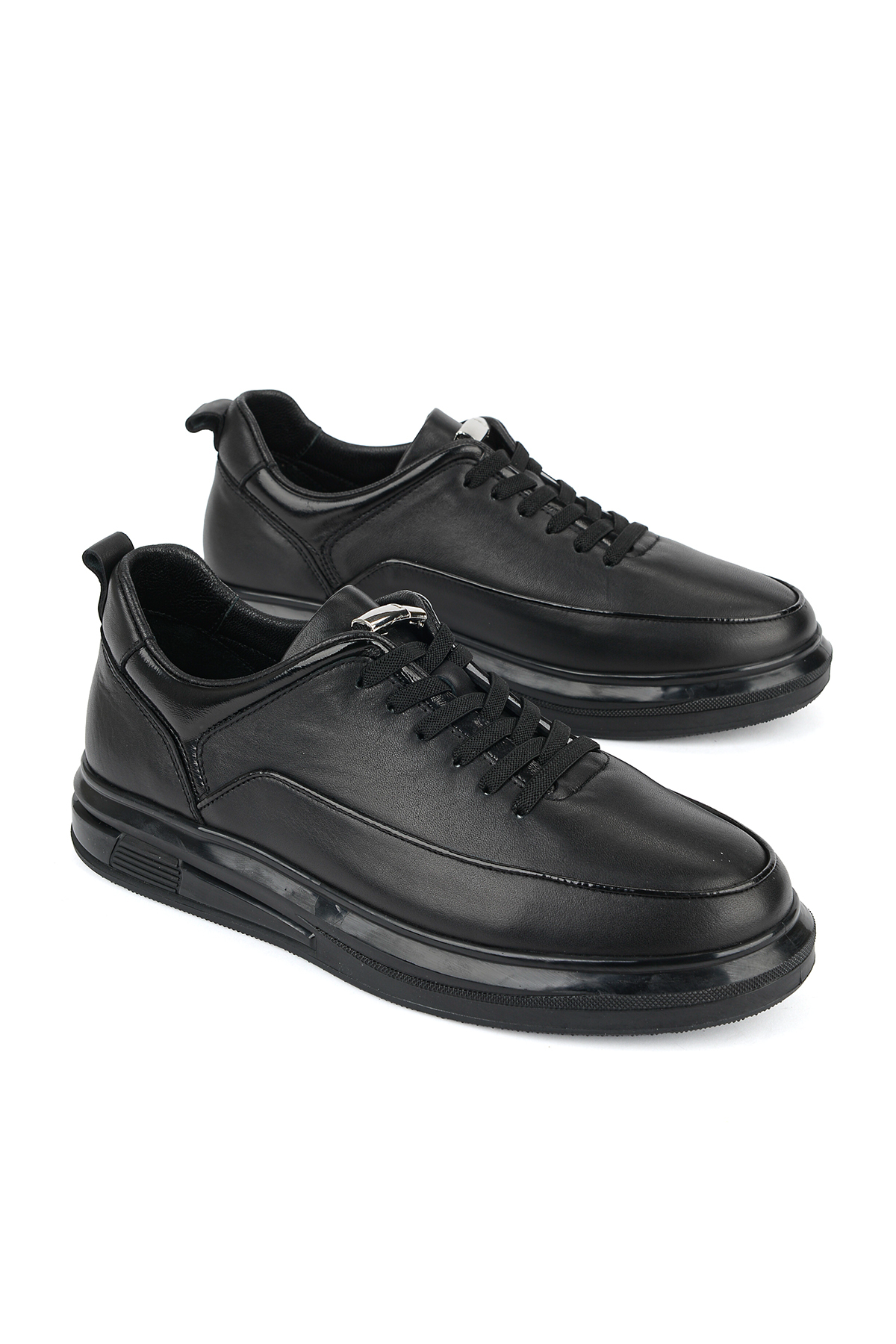 Ziya , Erkek Hakiki Deri Sneaker 1611037Z2583 Siyah görsel 2