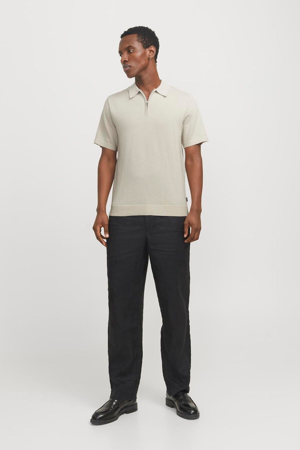 تی‌شرت بافتنی آستین کوتاه یقه پولو مردانه - میلانو جک اند جونز پولوشرت Jack & Jones