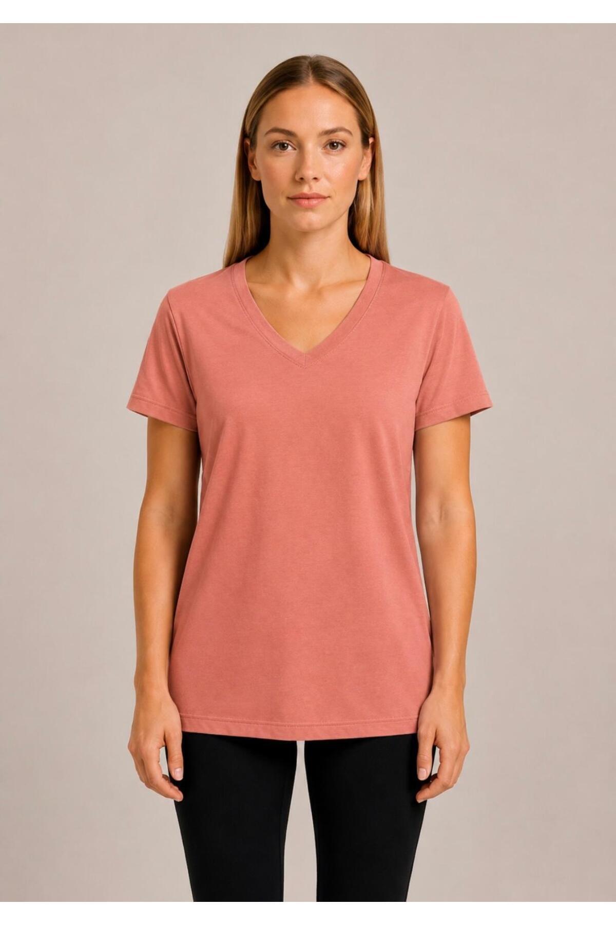 Women's Short Sleeve Cotton Oversize Casual T-shirt-d804-k