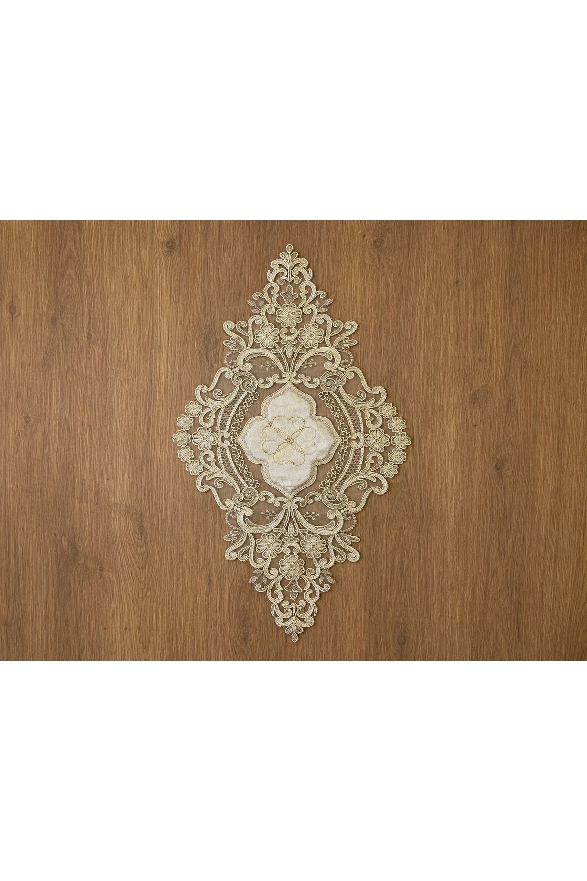 Runner on Table, Tablecloth Runner French Lace Detailed Runner 30 x 50 cm 2 Pieces