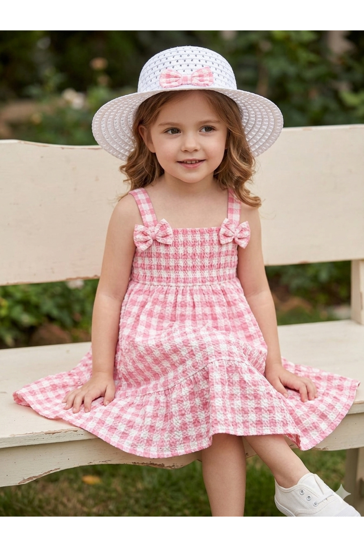 BAHNUR Pink Sapkali Strappy Baby Children's Dress