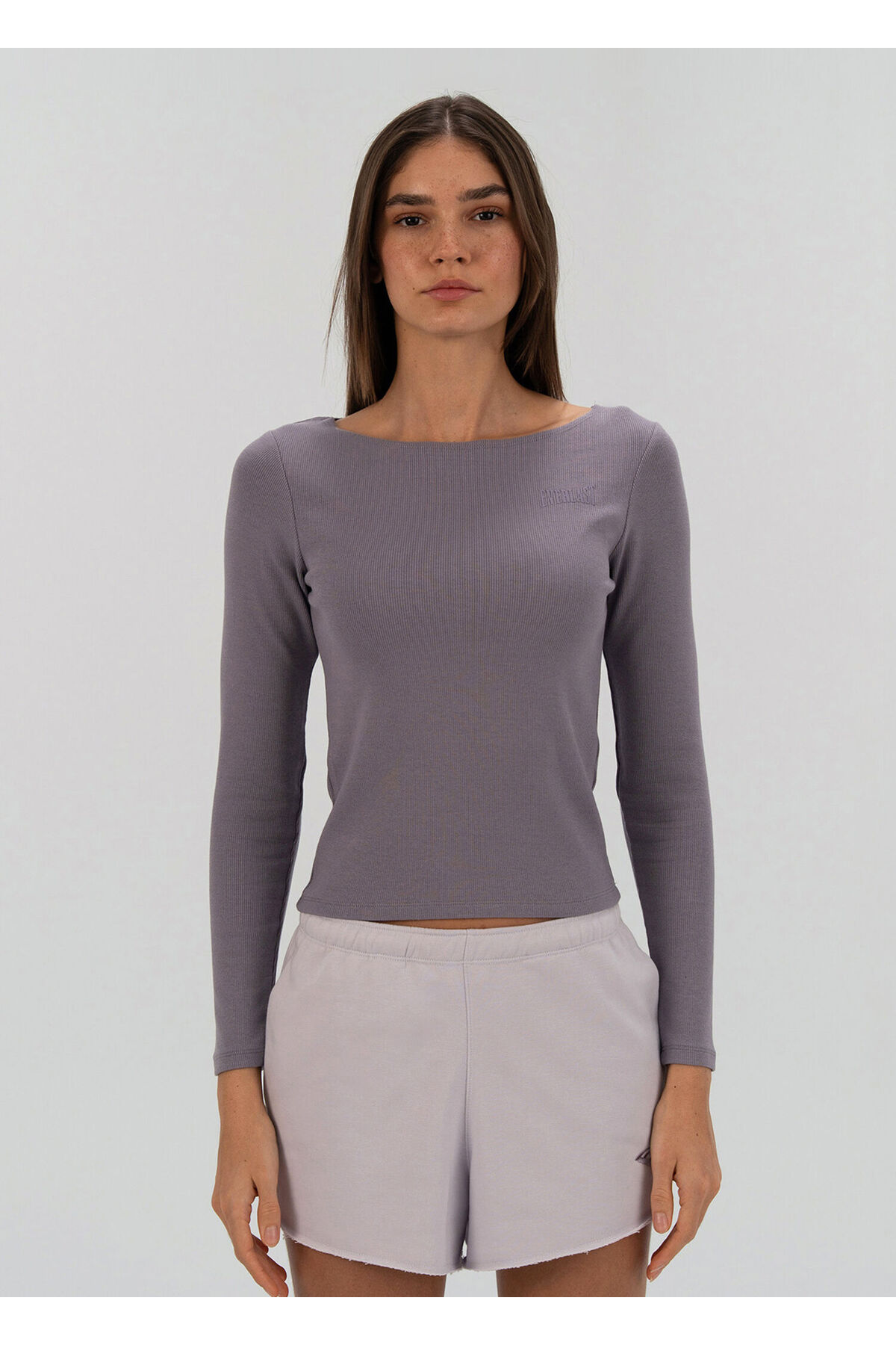 Relaxed Rib Wmn Damson Long Sleeve Women's T-Shirt